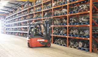 Car parts in storage