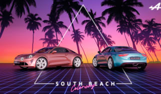 Alpine A110 South Beach - pink and blue models static