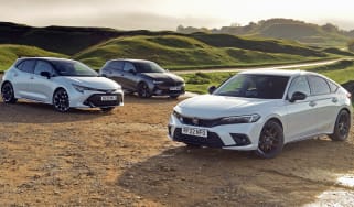 Honda Civic, Toyota Corolla and Vauxhall Astra - static