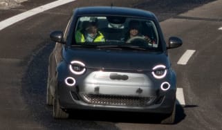 Fiat 500 undergoing wireless charging testing